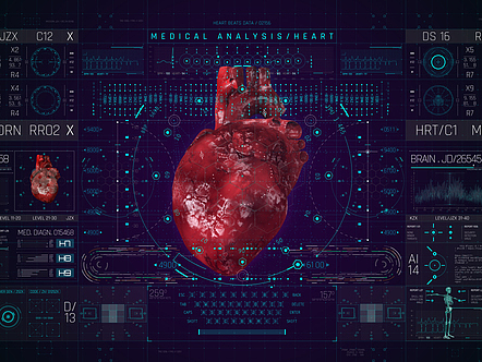 AE模板|HUD界面动态医疗心脏动画展示医疗科研视频片头
