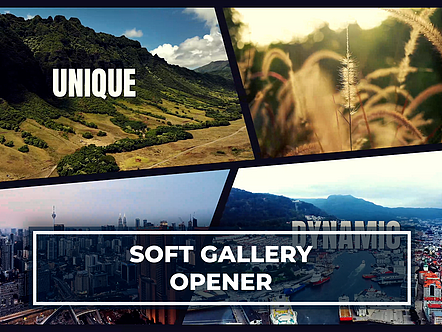 AE模板|多屏动态图片照片标题展示动效广告综艺开场