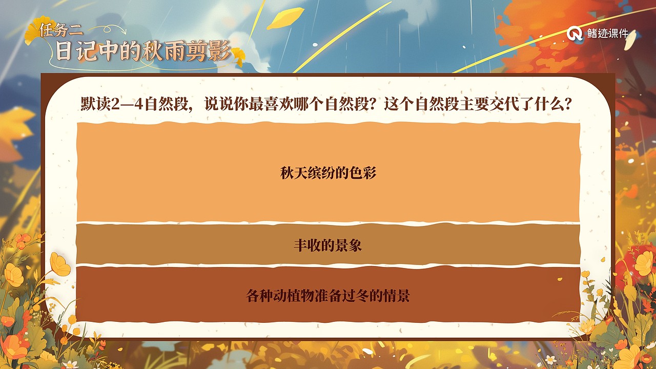 小学课件6《秋天的雨》