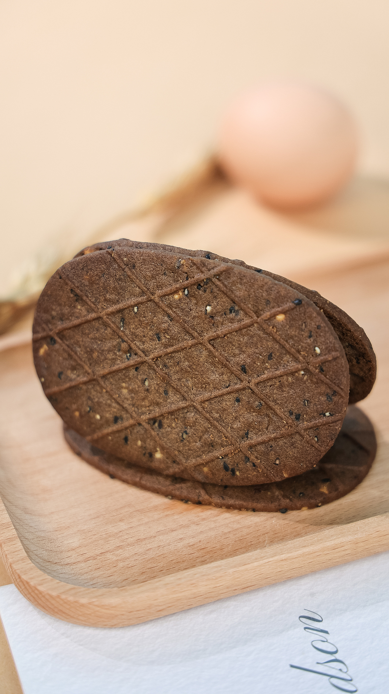 HIBS无蔗糖黑芝麻华夫饼