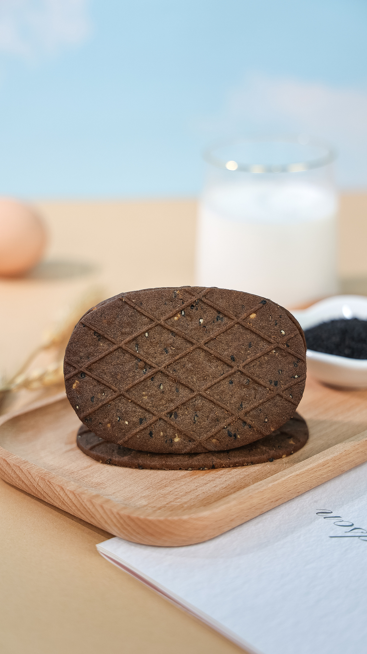 HIBS无蔗糖黑芝麻华夫饼