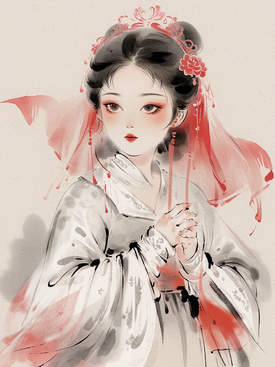 水墨风·明媚似火 AI演绎（图ZMzcxNDcwMzk2） - 创作习作 - 站酷设计师ponyoya原创素材 - 站酷ZCOOL
