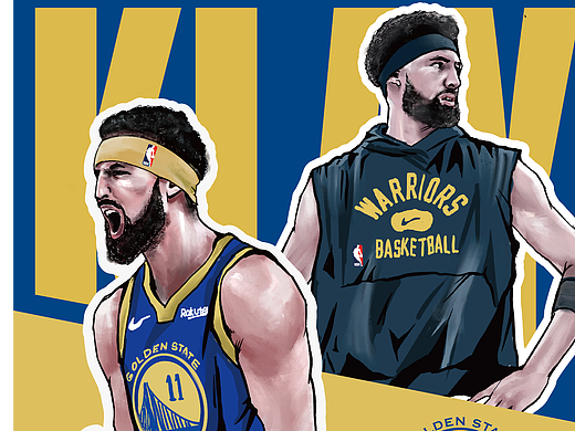 NBA球星克莱汤普森插画