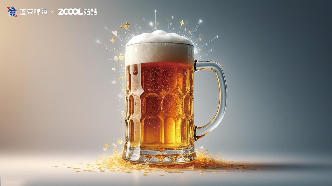 蓝带将军啤酒设计（星辰日月）