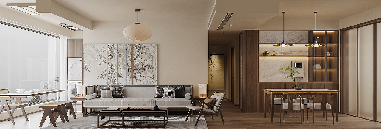 新中式-白龙马效果图