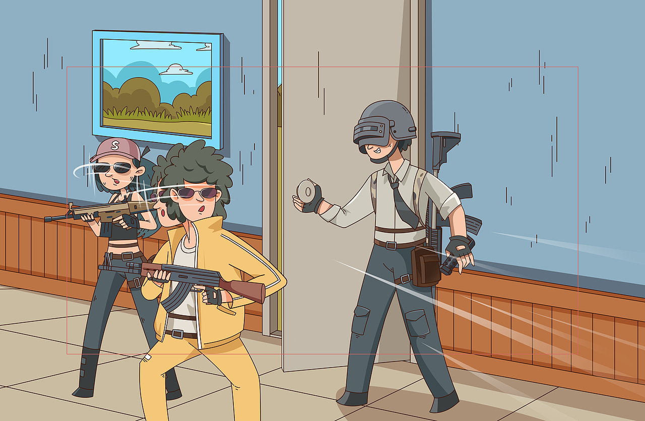 PUBGM趣味视频分镜插画合集（图ZMzcxNTA1ODIw） - 商业插画 - 站酷设计师崇几原创素材 - 站酷ZCOOL