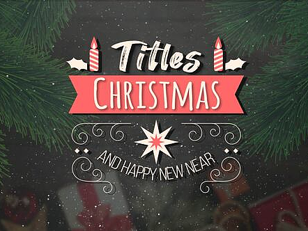 AE模板|简约卡通圣诞节元素图标文字开场动画标题片头