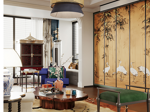 而川视觉 丨新中式宋代美学 — 墨香古韵，雅室新声