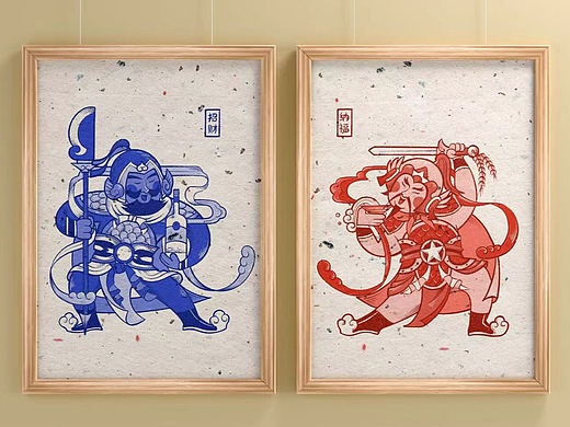 国潮插画 | Q版门神设计过程