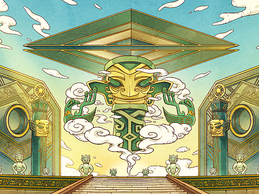 光与幻想x三星堆x天美13周年主题曲MV插画