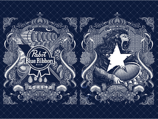 蓝带将军啤酒包装设计-野性微醺