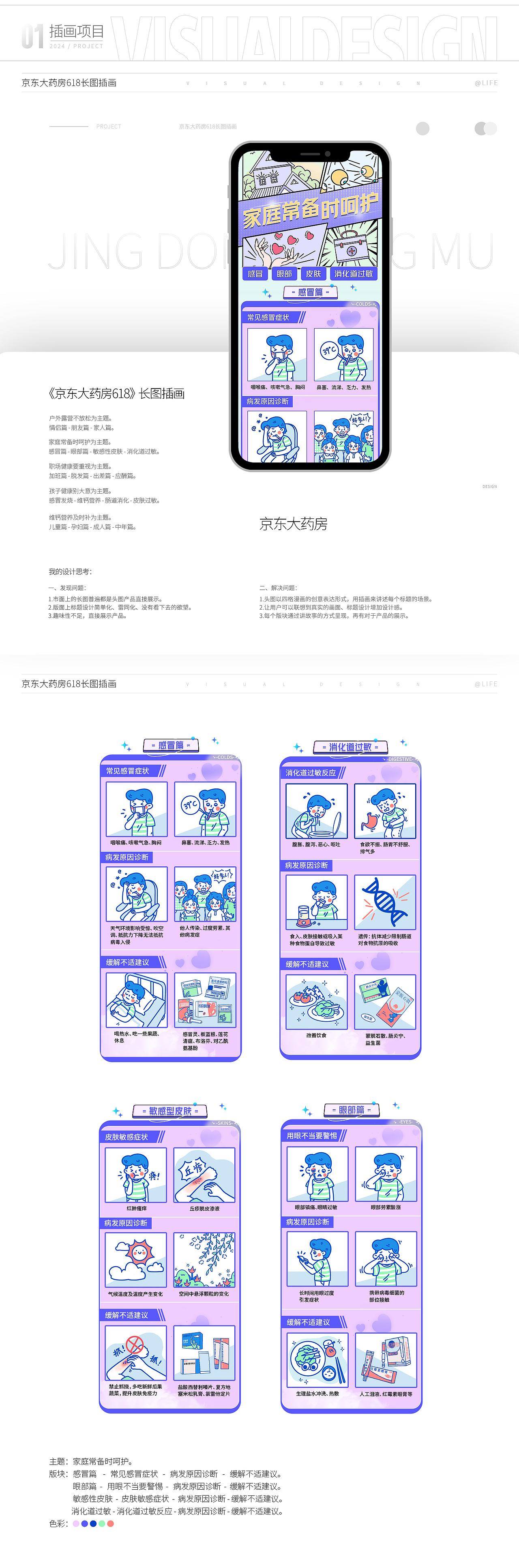 《京东大药房618》长图插画合集（图ZMzcxNTI3NDk2） - 商业插画 - 站酷设计师ITND原创素材 - 站酷ZCOOL