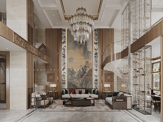 中式别墅——白龙马效果