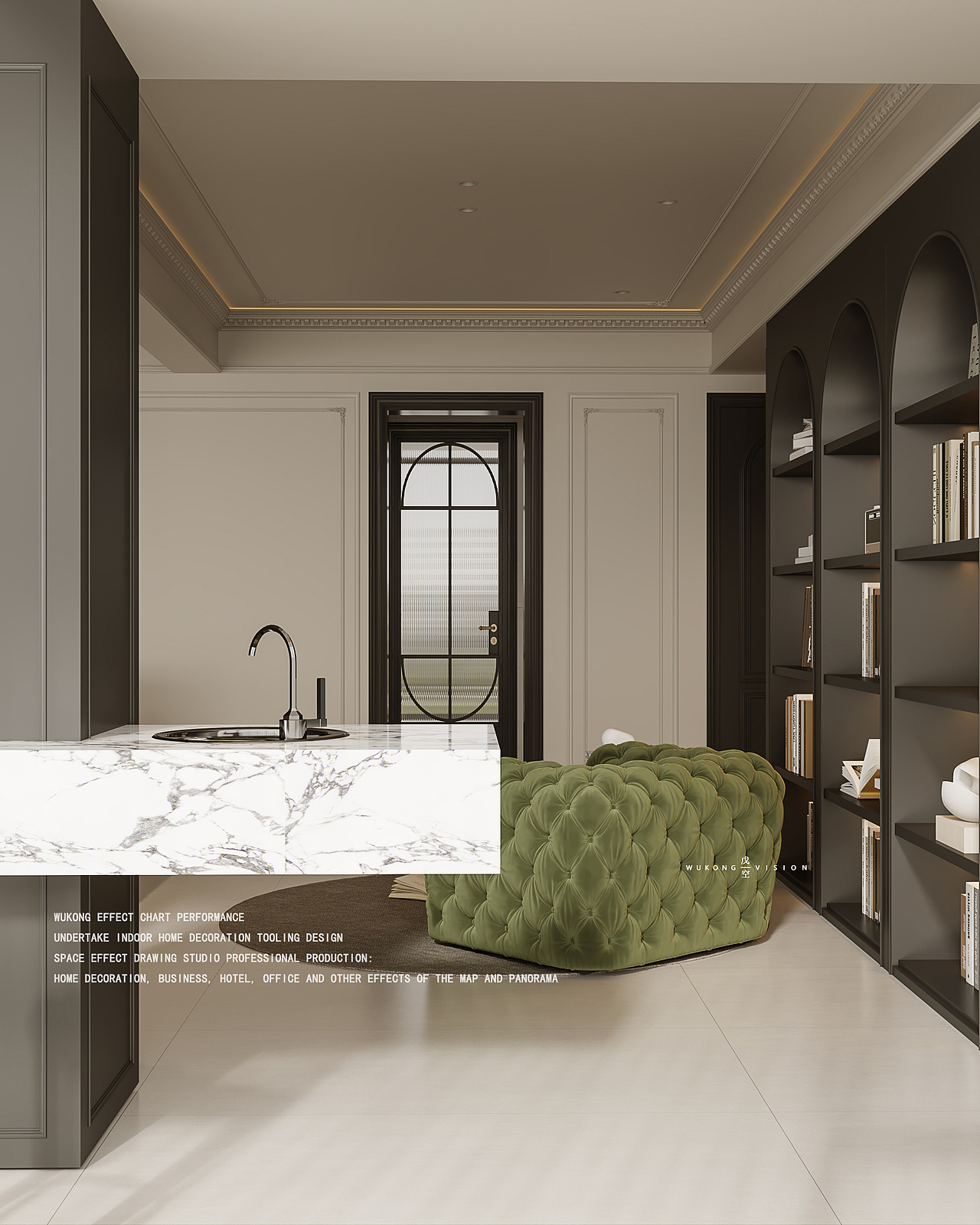 法式复古风一戊空效果图表现（图ZMzcxNTg0NDI4） - 家装设计 - 站酷设计师戊空视觉原创素材 - 站酷ZCOOL