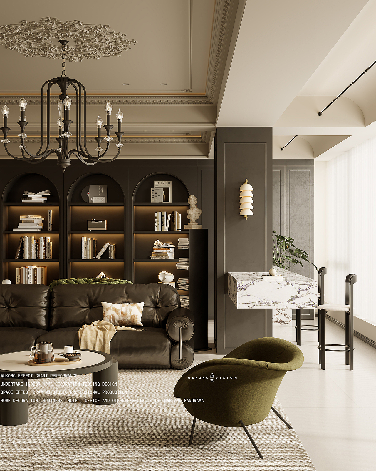 法式复古风一戊空效果图表现（图ZMzcxNTg0NDE2） - 家装设计 - 站酷设计师戊空视觉原创素材 - 站酷ZCOOL