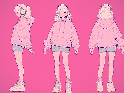 3視圖 KK[靈魂]（個人主頁-ZNjg4OTIwODg=） - AI作品 - 站酷設(shè)計師ALGC南城原創(chuàng)素材 - 站酷ZCOOL