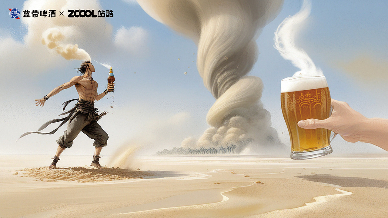 蓝带将军啤酒设计（芝麻开门）
