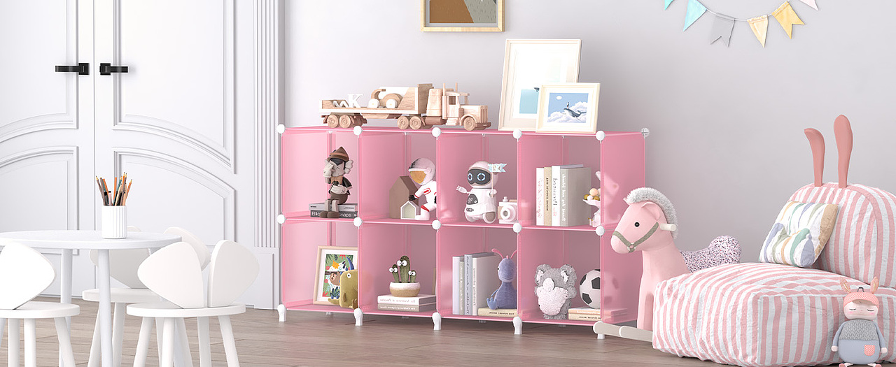 亚马逊/渲染视频/室内收纳置物架