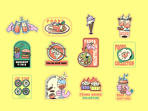 《Food& Drink 美食系列》插画设计合集