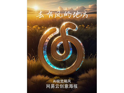 去有风的地方，网易云创意海报