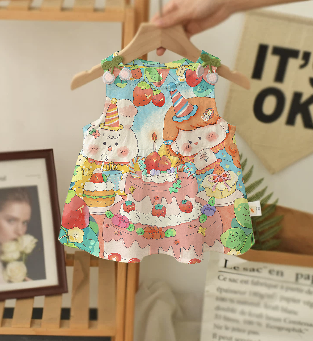 原创治愈系插画-兔咪的发发世界(夏日版)