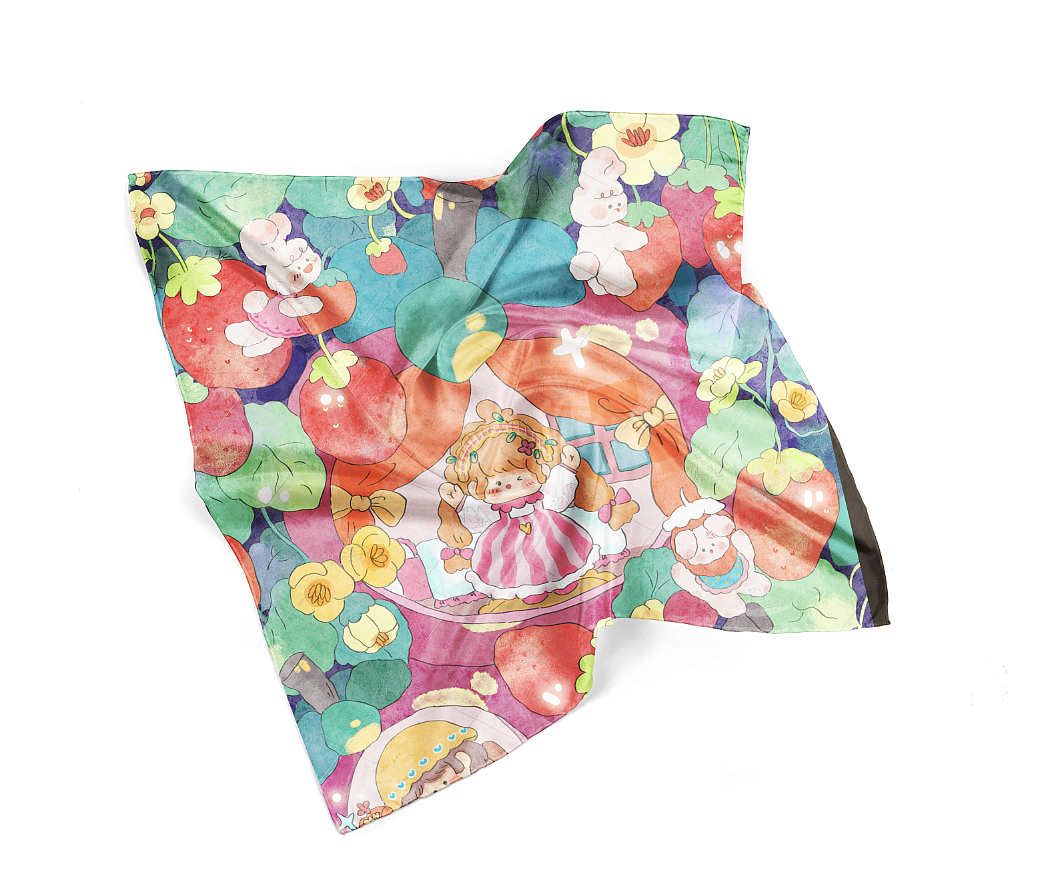 原创治愈系插画-兔咪的发发世界(夏日版)