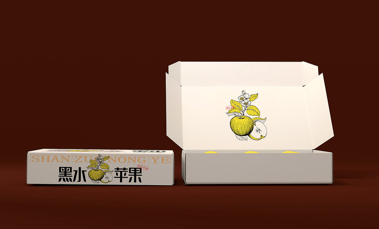 黑水苹果×水果包装设计