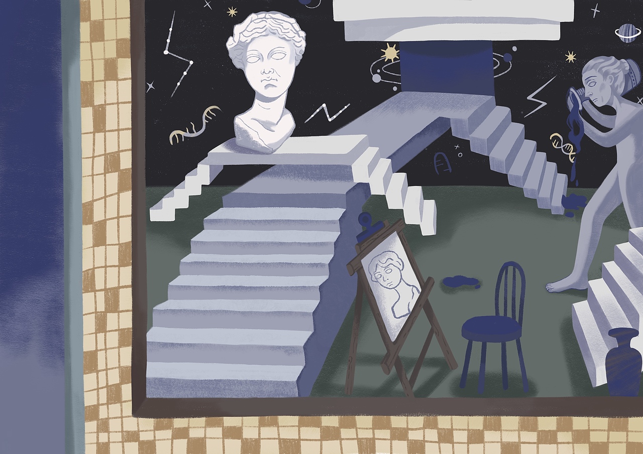 白色与深色宇宙系列作品