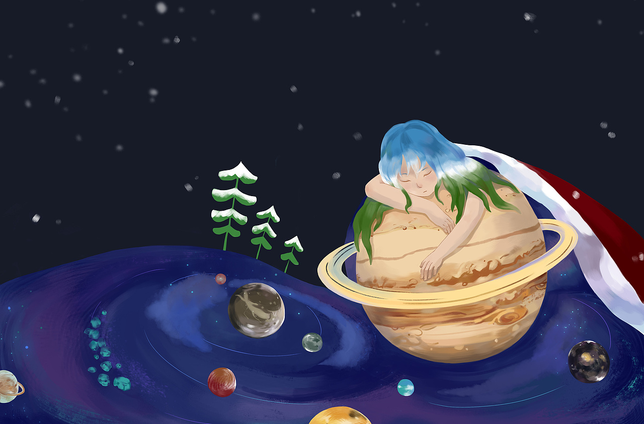 白色与深色宇宙系列作品