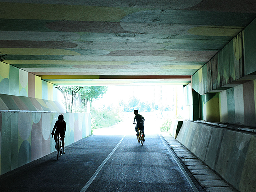 骑行·隧道·麦田