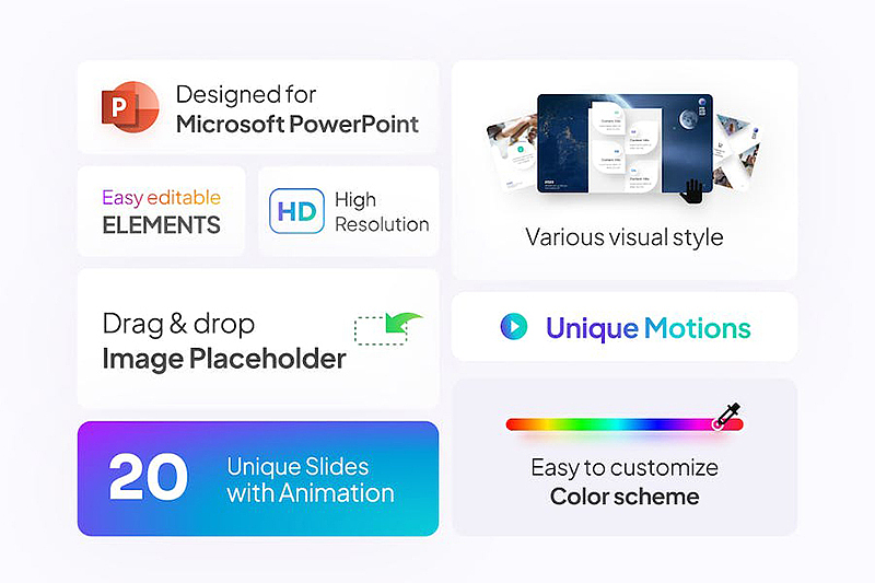 20页大气精美企业合作商业计划多用途国外PPT模板