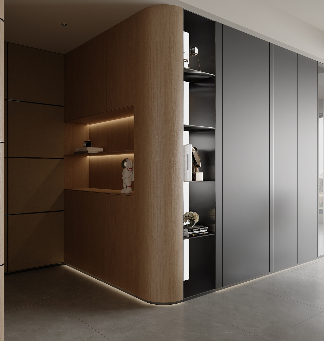 现代原木-白龙马效果图