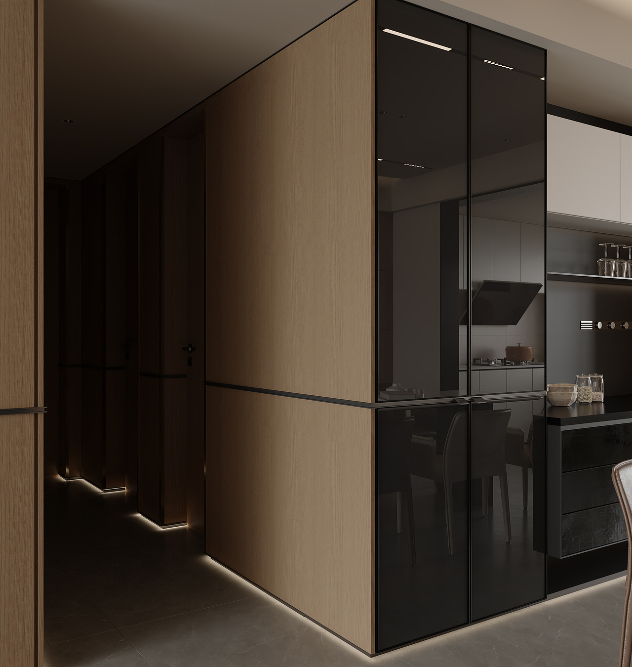 现代原木-白龙马效果图