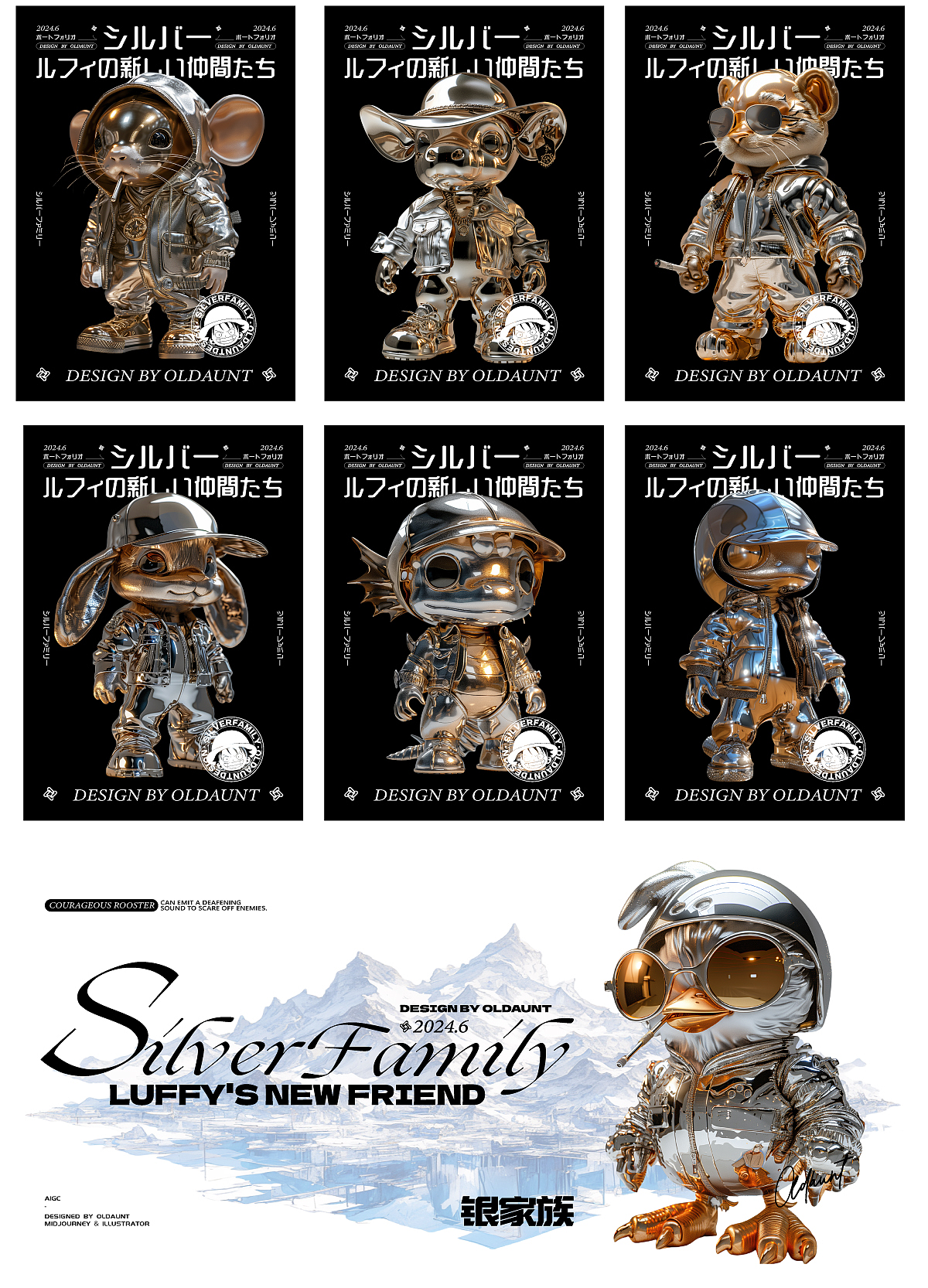 路飞与他的银家族--十二生肖2（图ZMzcxNzQyNjk2） - AI作品 - 站酷设计师三十几岁老阿姨原创素材 - 站酷ZCOOL