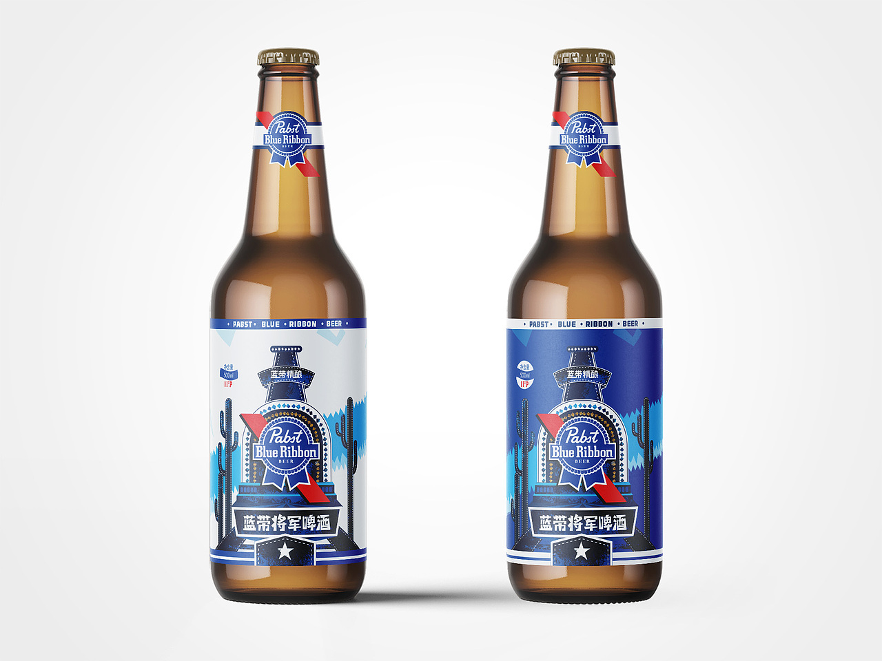 蓝带将军啤酒包装设计—狂野西部