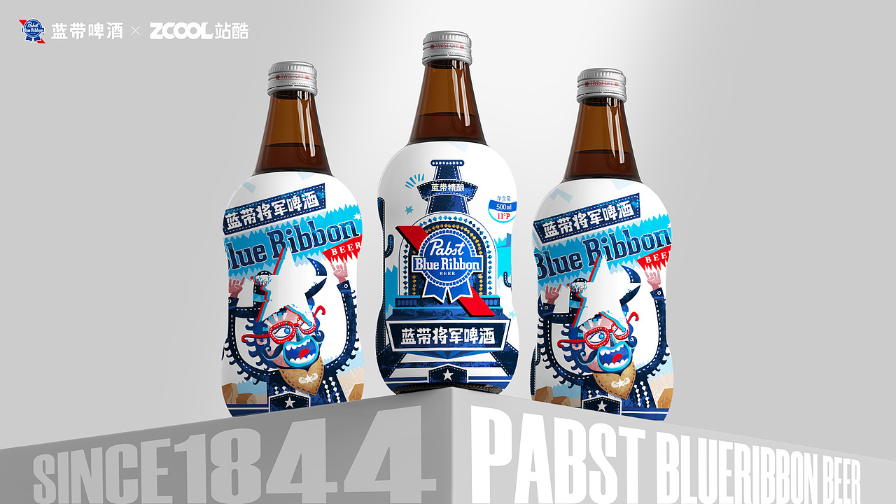 蓝带将军啤酒包装设计—狂野西部