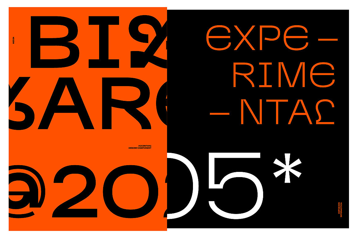 现代简约海报杂志画册标题排版无衬线英文字体家族