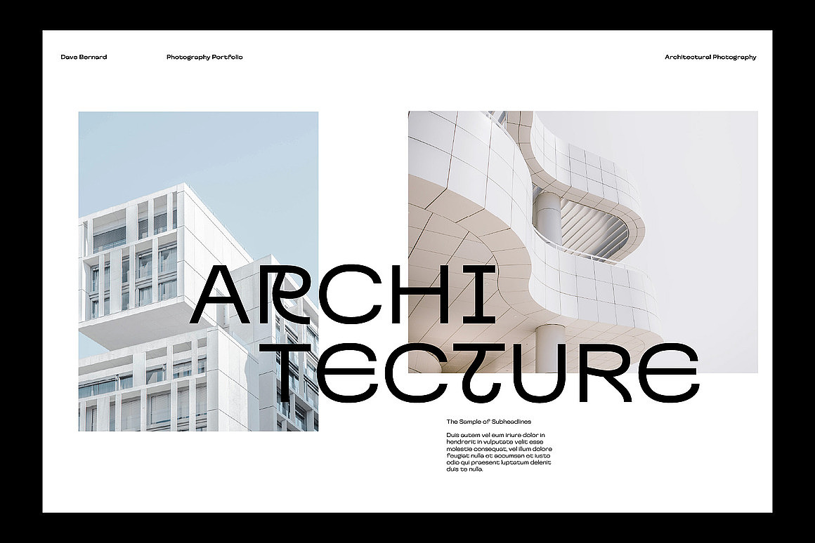 现代简约海报杂志画册标题排版无衬线英文字体家族