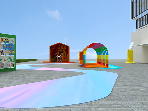 户外游玩区设计3D效果图