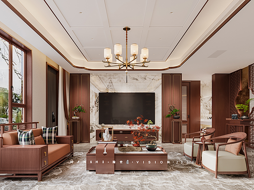 新中式家裝-瀚世表現(xiàn)（個人主頁-ZNjg5MDkyNjQ=） - 家裝設(shè)計 - 站酷設(shè)計師瀚世表現(xiàn)YY原創(chuàng)素材 - 站酷ZCOOL