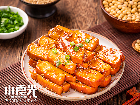 豆腐 卤味豆干 卤味豆腐皮 麻辣豆干 拍摄摄影