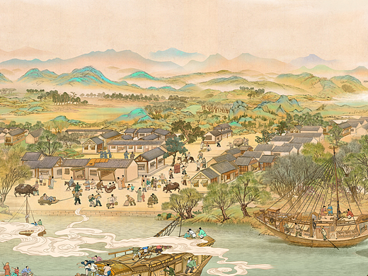 杭州京杭大运河博物馆层板画