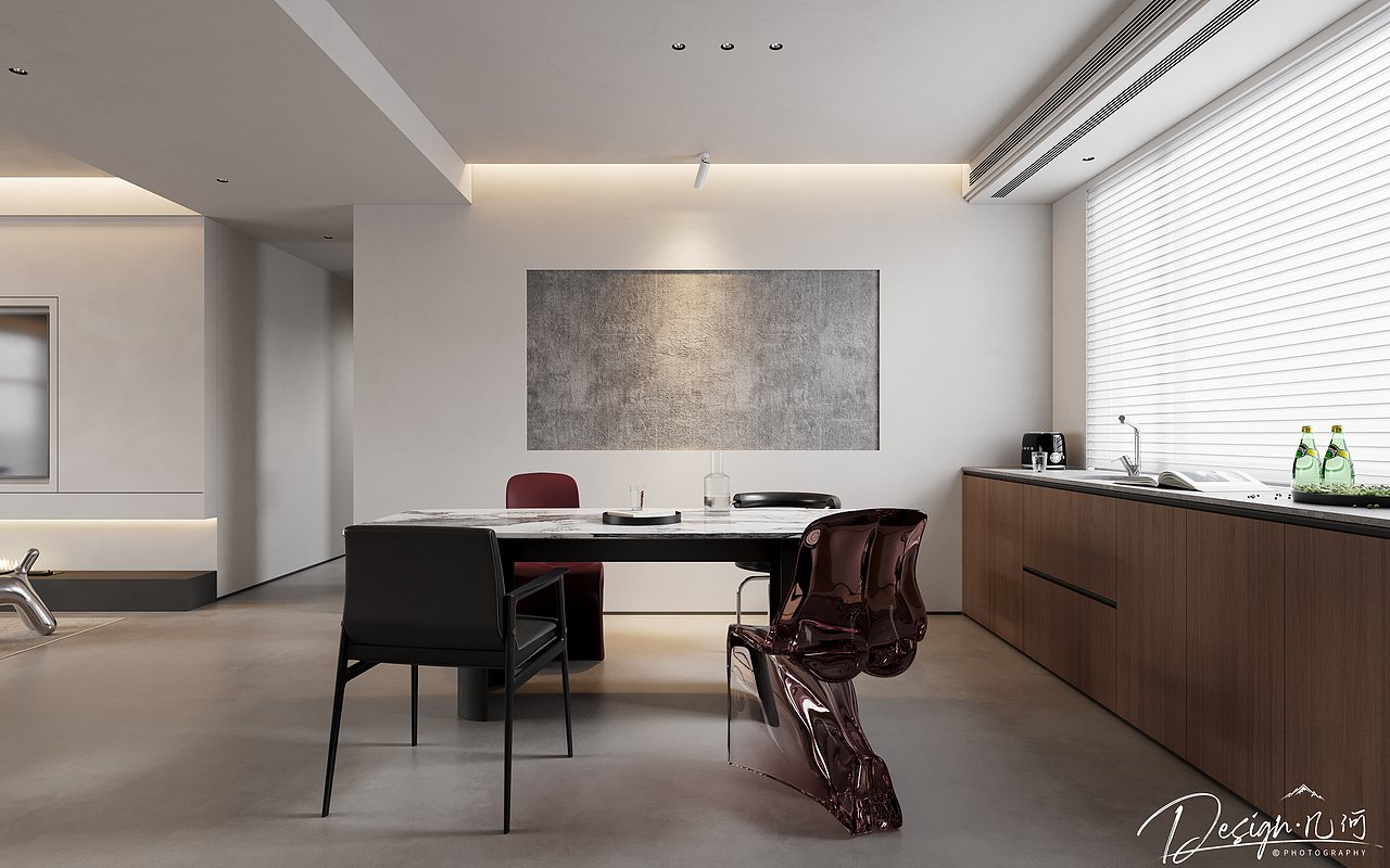 几何空间视觉表现 | 星海国际现代客餐厅（日景）（图ZMzcxNzkzODU2） - 家装设计 - 站酷设计师几何空间彡原创素材 - 站酷ZCOOL