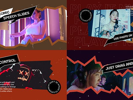 AE模板|时尚潮流漫画动态标题产品广告作品集展示片头