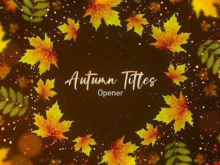 AE模板|优雅动态秋季主题动画标题展示节日活动开场