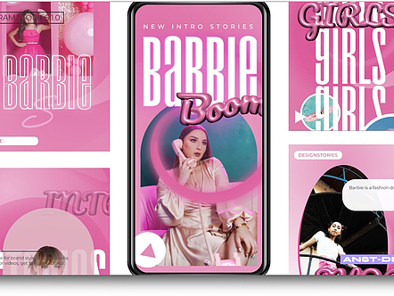 AE模板|甜蜜粉色竖屏动态标题品牌产品促销视频展示