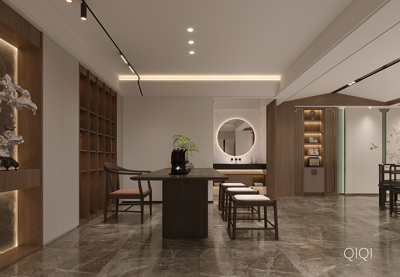 工装 | 茶室会所设计案例（图ZMzcxODE4NDcy） - 其他空间 - 站酷设计师qi18130086278原创素材 - 站酷ZCOOL