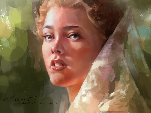 喜欢的美女头像厚涂