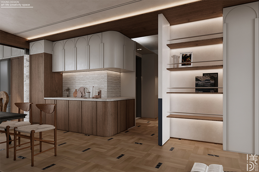 Young设计 | 美式复古碰撞多元审美，打造都市中的艺术宅邸