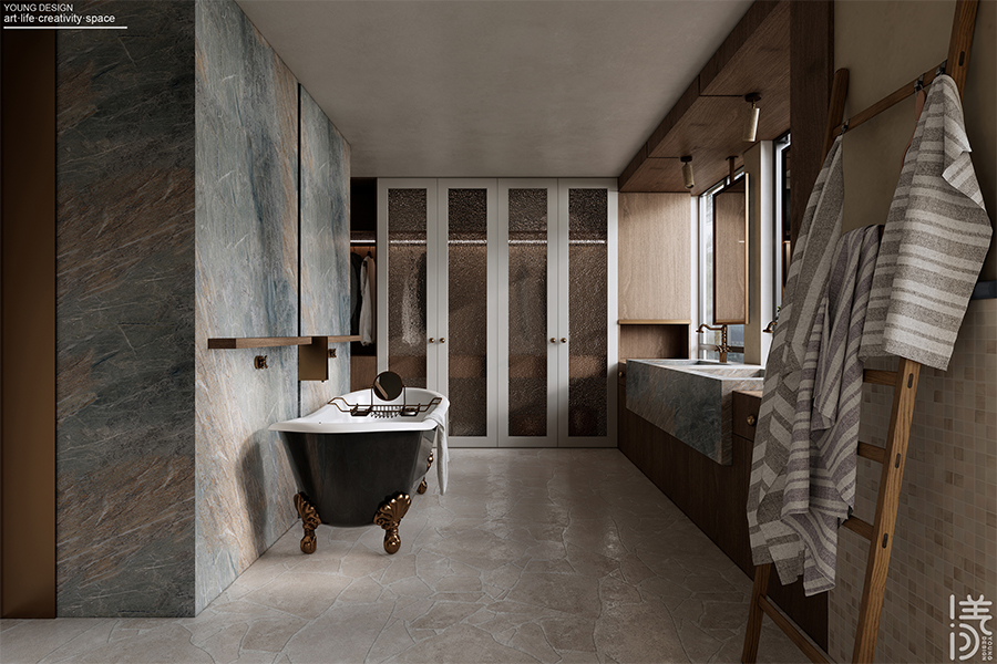 Young设计 | 美式复古碰撞多元审美，打造都市中的艺术宅邸